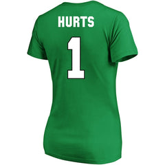 Jalen Hurts Philadelphia Eagles Women's Plus Size Fair Catch Name & Number Scoop Neck T-Shirt - Kelly Green T-shirts