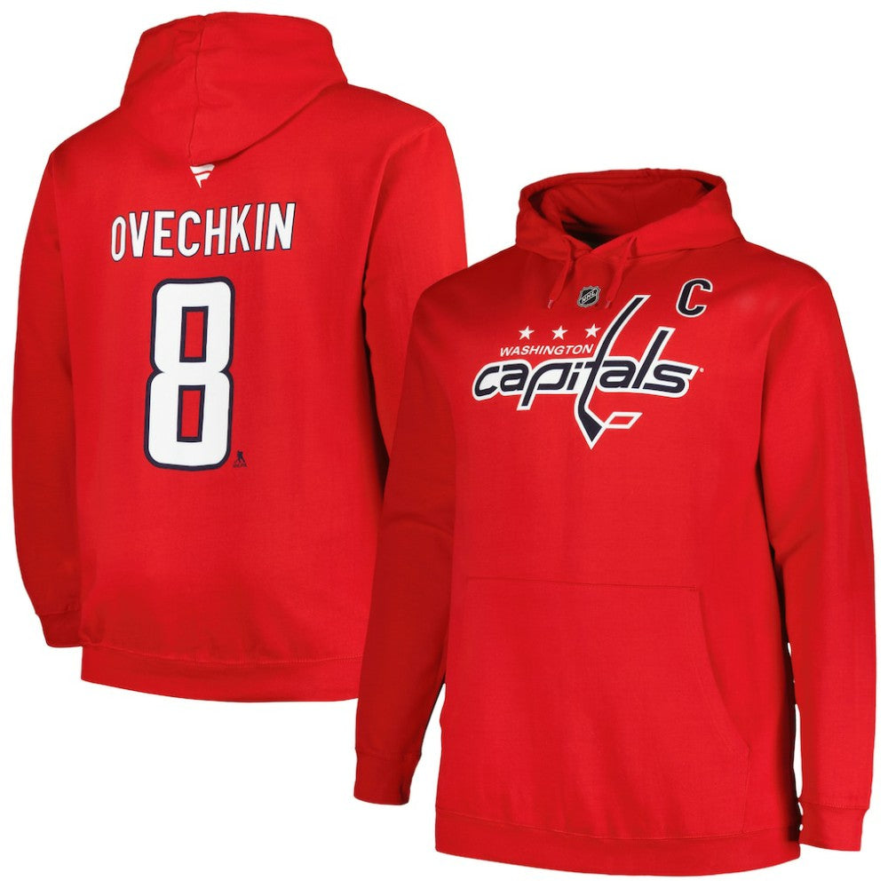 Alexander Ovechkin Washington Capitals Profile Big & Tall Name & Number Pullover Hoodie - Red | US 200464393