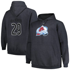 Nathan MacKinnon Colorado Avalanche Profile Big & Tall Name & Number Pullover Hoodie - Charcoal | US 200464397