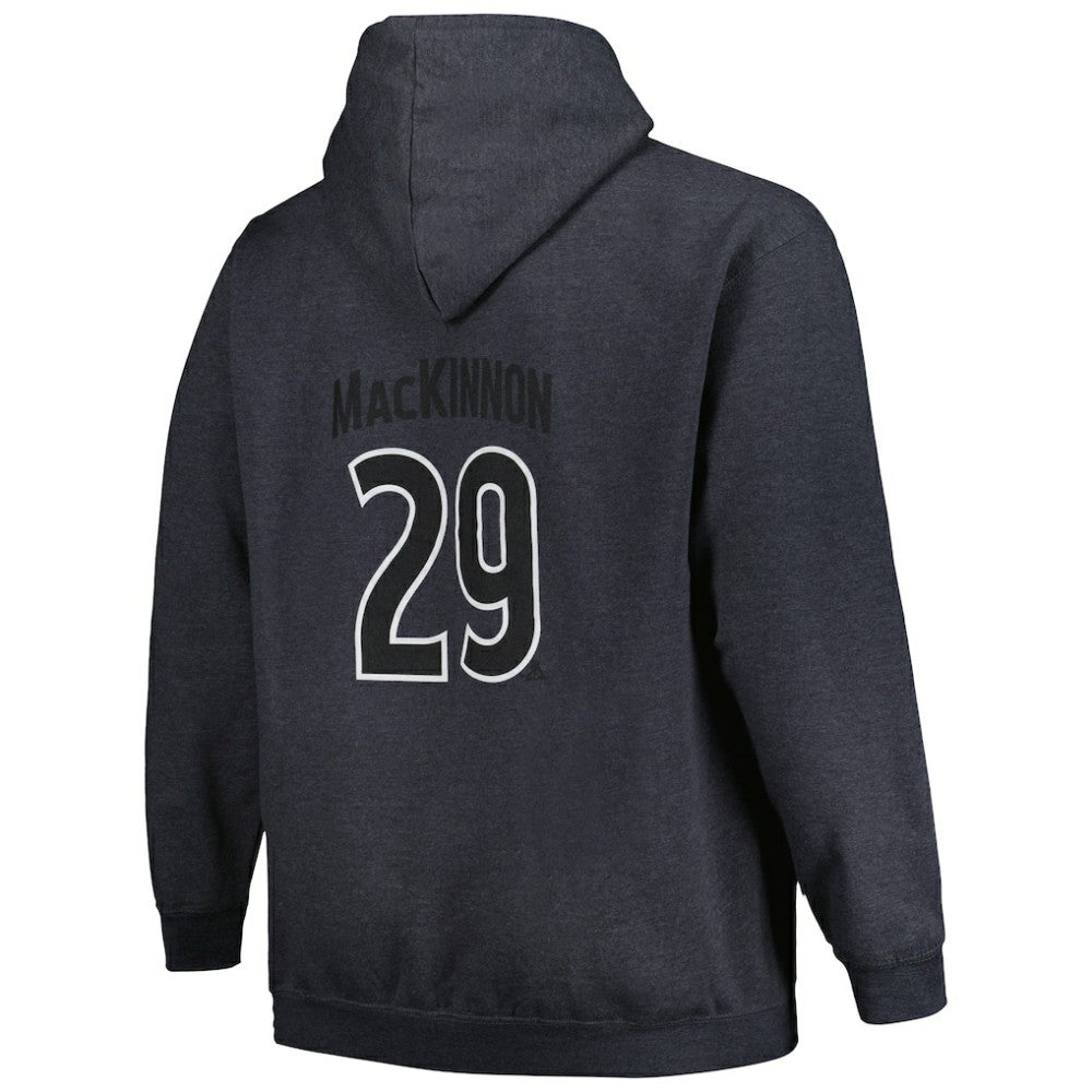 Nathan MacKinnon Colorado Avalanche Profile Big & Tall Name & Number Pullover Hoodie - Charcoal | US 200464397