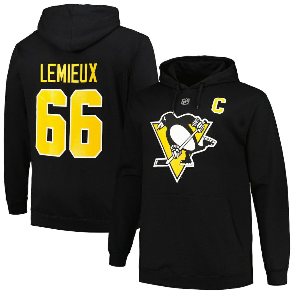 Mario Lemieux Pittsburgh Penguins Mitchell & Ness Name & Number Pullover Hoodie - Black | US 200464402