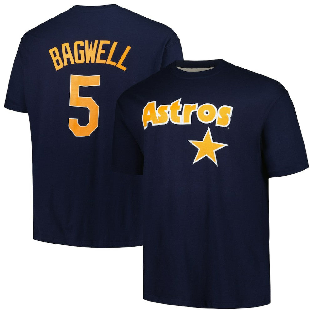 Jeff Bagwell Houston Astros Profile Big & Tall Cooperstown Collection Player Name & Number T-Shirt - Navy T-shirts