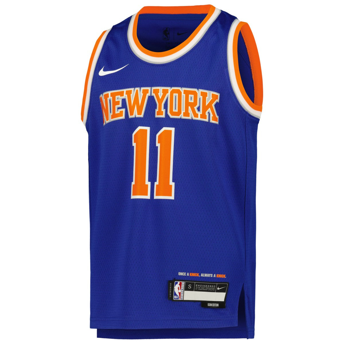 Jalen Brunson New York Knicks Youth Swingman Jersey Icon Edition Blue - Nike