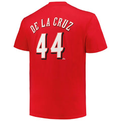 Elly De La Cruz Cincinnati Reds Fanatics Big & Tall Name & Number T-Shirt - Red T-shirts