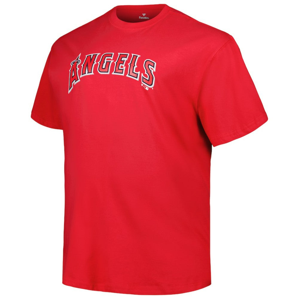 Mike Trout Los Angeles Angels Fanatics Big & Tall Name & Number T-Shirt - Red T-shirts