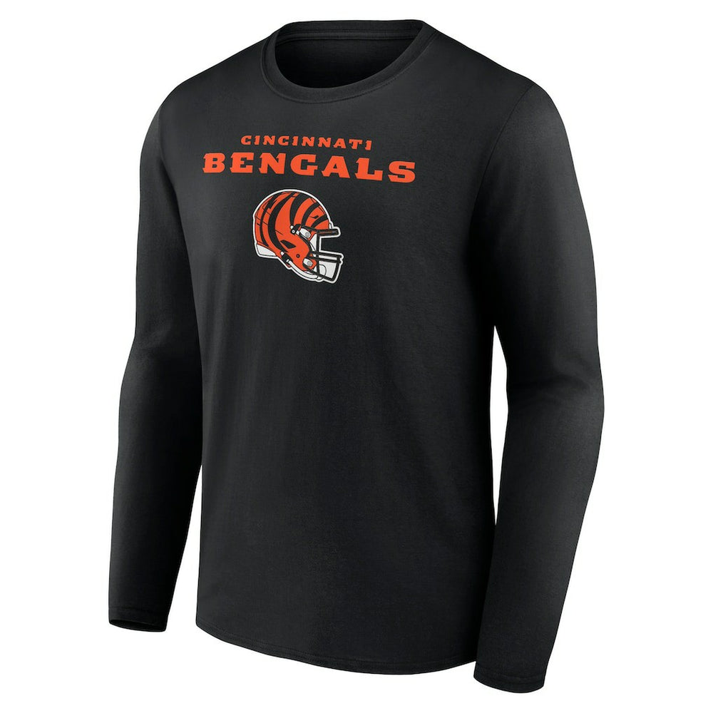 Joe Burrow Cincinnati Bengals Team Wordmark Long Sleeve T-Shirt - Black T-shirts