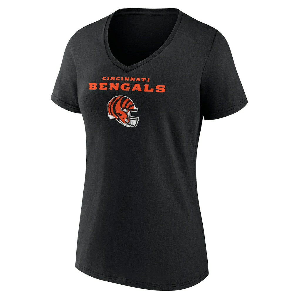 Joe Burrow Cincinnati Bengals Women's Team Wordmark Name & Number V-Neck T-Shirt - Black T-shirts