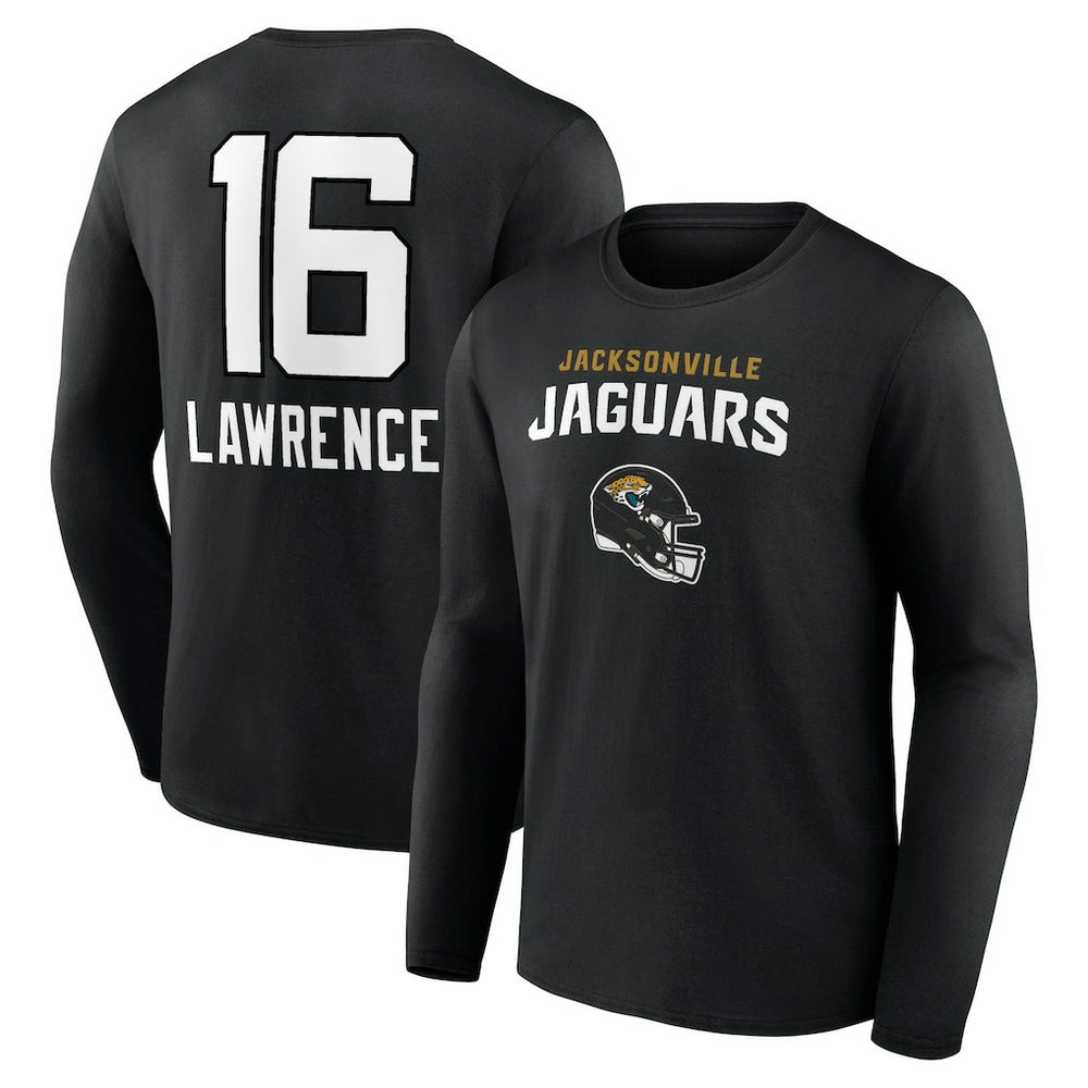 Trevor Lawrence Jacksonville Jaguars Team Wordmark Long Sleeve T-Shirt - Black T-shirts