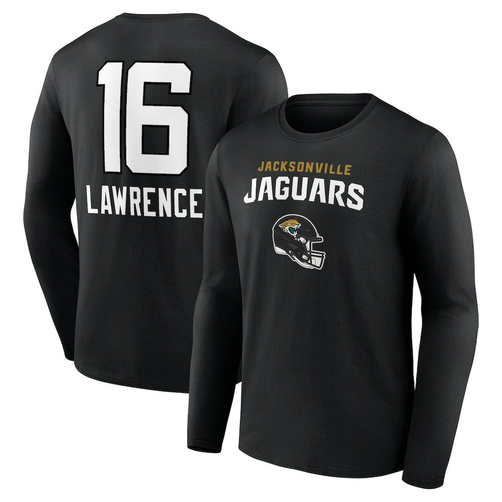 Trevor Lawrence Jacksonville Jaguars Team Wordmark Long Sleeve T-Shirt - Black T-shirts