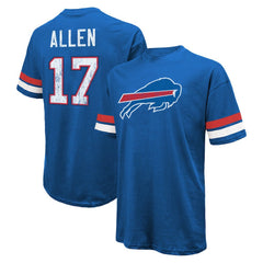 Josh Allen Buffalo Bills Majestic Threads Name & Number Oversize Fit T-Shirt - Royal T-shirts