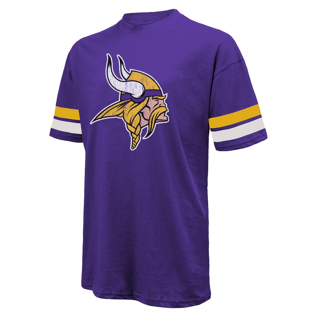 Justin Jefferson Minnesota Vikings Majestic Threads Name & Number Oversized Fit T-Shirt - Purple T-shirts