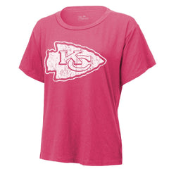 Patrick Mahomes Kansas City Chiefs Majestic Threads Women's Name & Number T-Shirt - Pink T-shirts