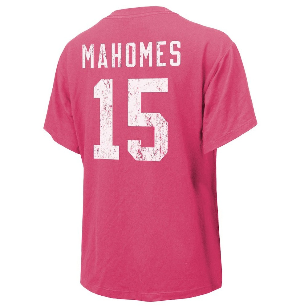 Patrick Mahomes Kansas City Chiefs Majestic Threads Women's Name & Number T-Shirt - Pink T-shirts