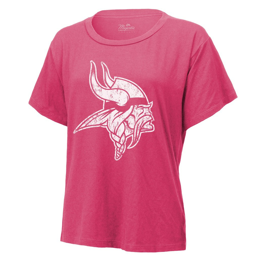 Justin Jefferson Minnesota Vikings Majestic Threads Women's Name & Number T-Shirt - Pink T-shirts