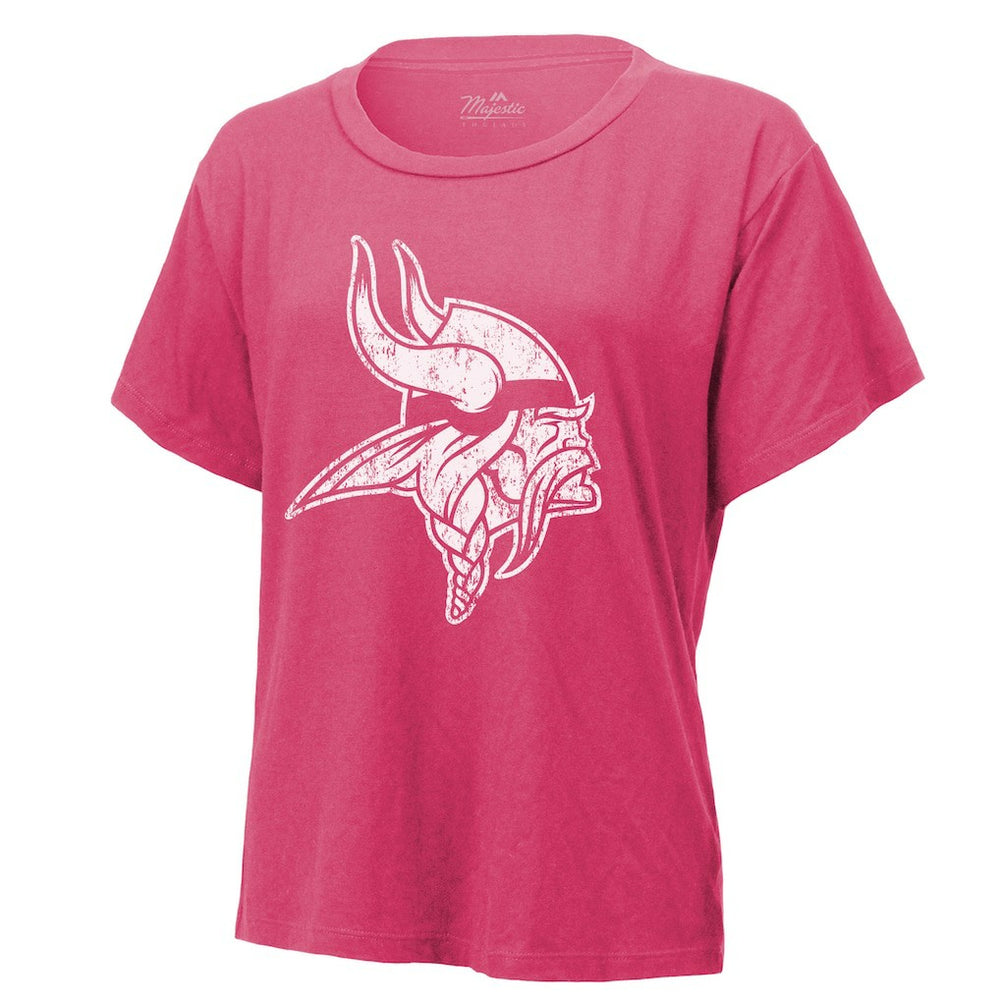 Justin Jefferson Minnesota Vikings Majestic Threads Women's Name & Number T-Shirt - Pink T-shirts