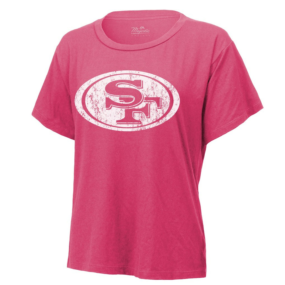 Christian McCaffrey San Francisco 49ers Majestic Threads Women's Name & Number T-Shirt - Pink T-shirts