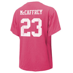 Christian McCaffrey San Francisco 49ers Majestic Threads Women's Name & Number T-Shirt - Pink T-shirts