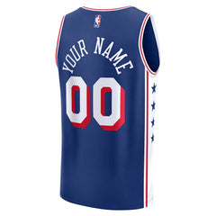 Philadelphia 76ers Fast Break Custom Jersey Icon Edition Blue - Fanatics