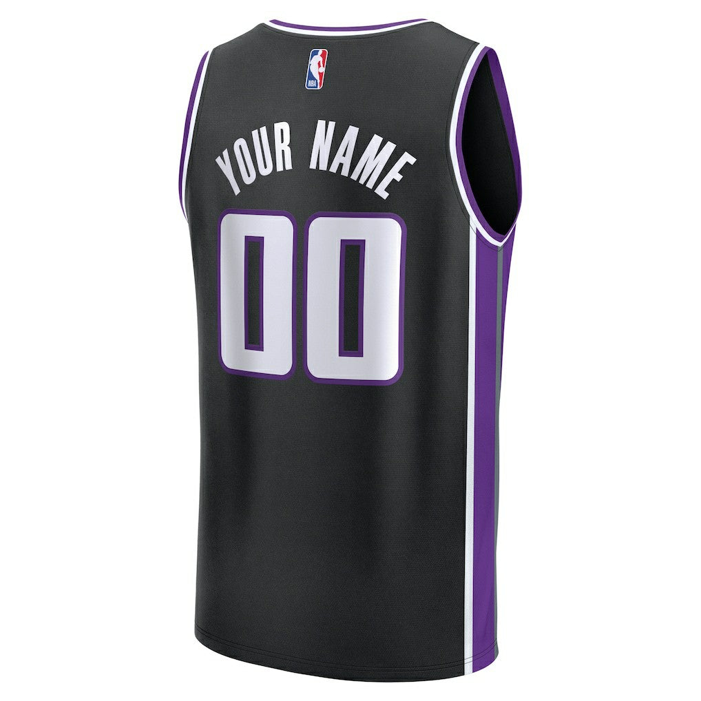 Sacramento Kings Fast Break Custom Jersey Icon Edition Black - Fanatics