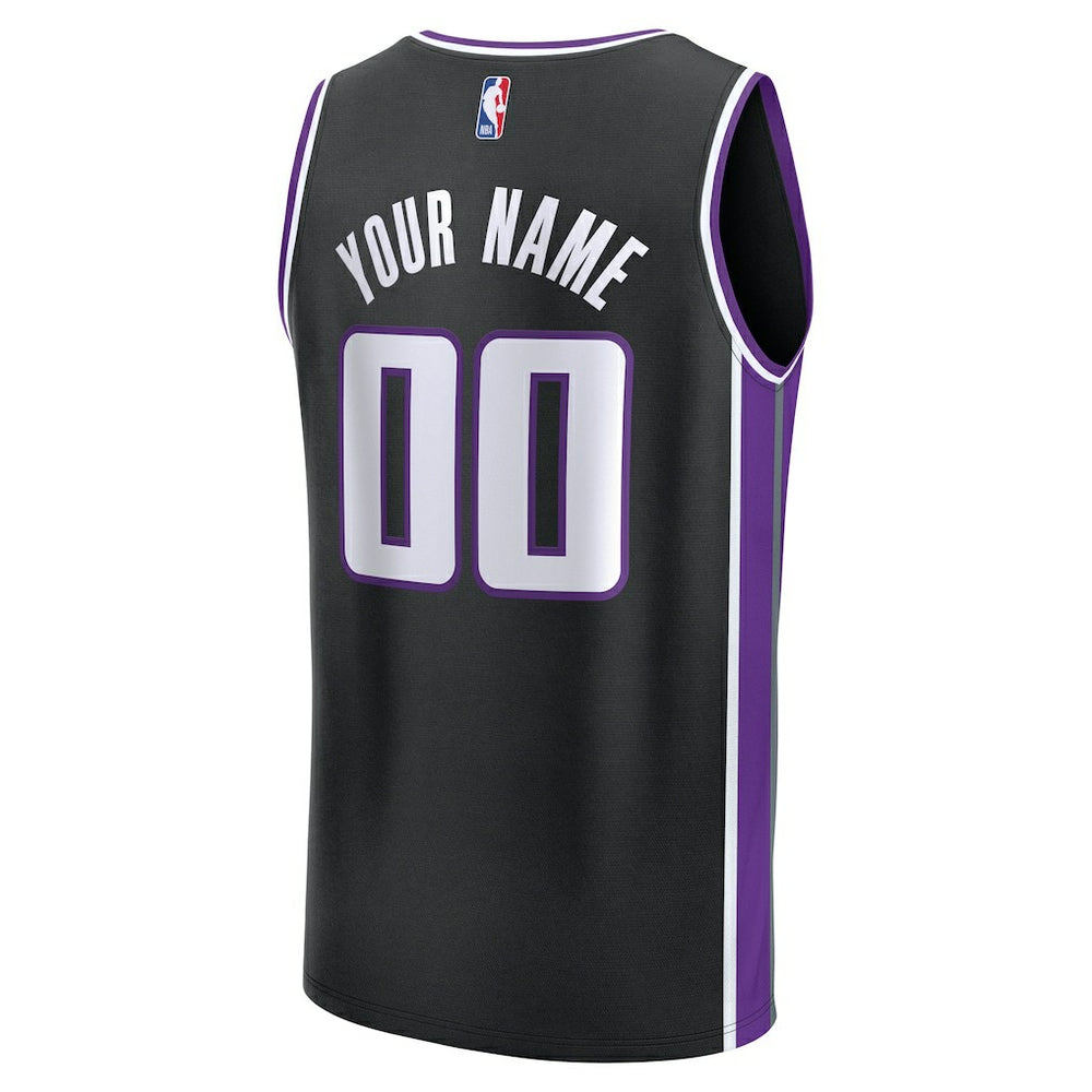 Sacramento Kings Fast Break Custom Jersey Icon Edition Black - Fanatics