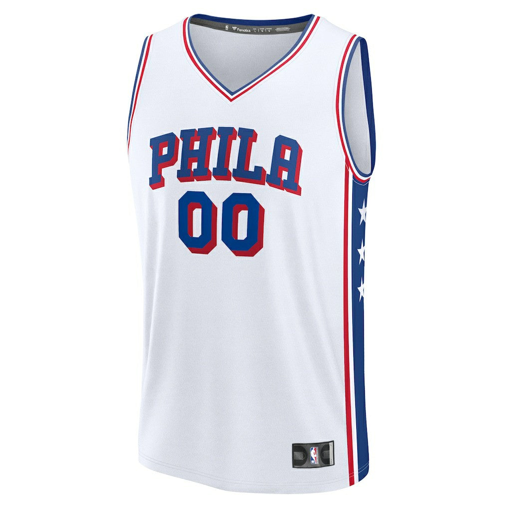 Philadelphia 76ers Fast Break Custom Jersey Association Edition White - Fanatics