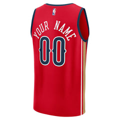 New Orleans Pelicans Fast Break Custom Jersey Statement Edition Red - Fanatics