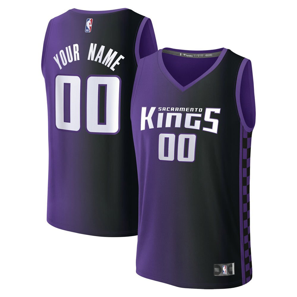 Sacramento Kings Fast Break Custom Jersey Statement Edition Purple - Fanatics