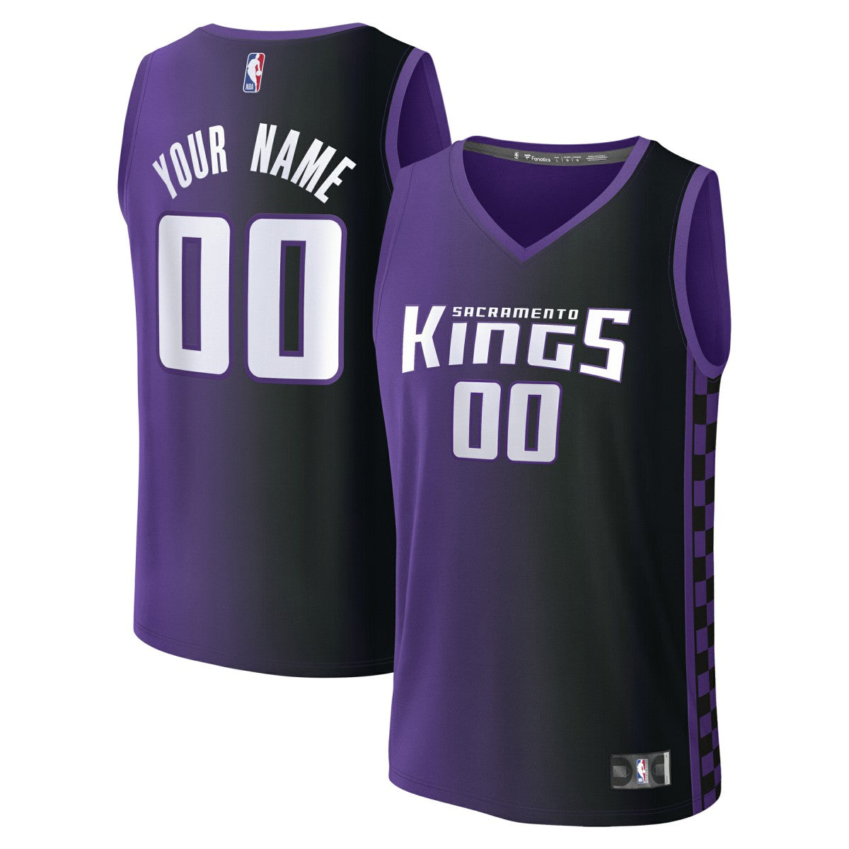 Sacramento Kings Fast Break Custom Jersey Statement Edition Purple - Fanatics