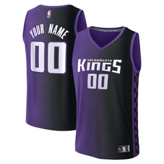 Sacramento Kings Fast Break Custom Jersey Statement Edition Purple - Fanatics