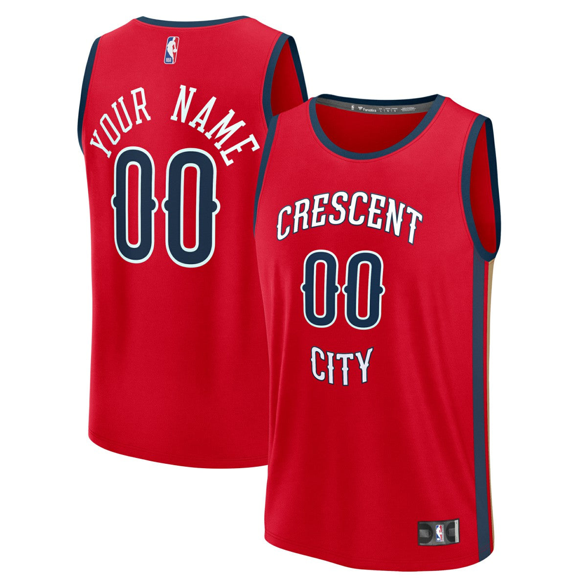 New Orleans Pelicans Youth Fast Break Custom Replica Jersey Red Statement Edition - Fanatics