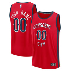 New Orleans Pelicans Youth Fast Break Custom Replica Jersey Red Statement Edition - Fanatics