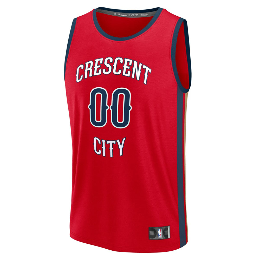 New Orleans Pelicans Youth Fast Break Custom Replica Jersey Red Statement Edition - Fanatics