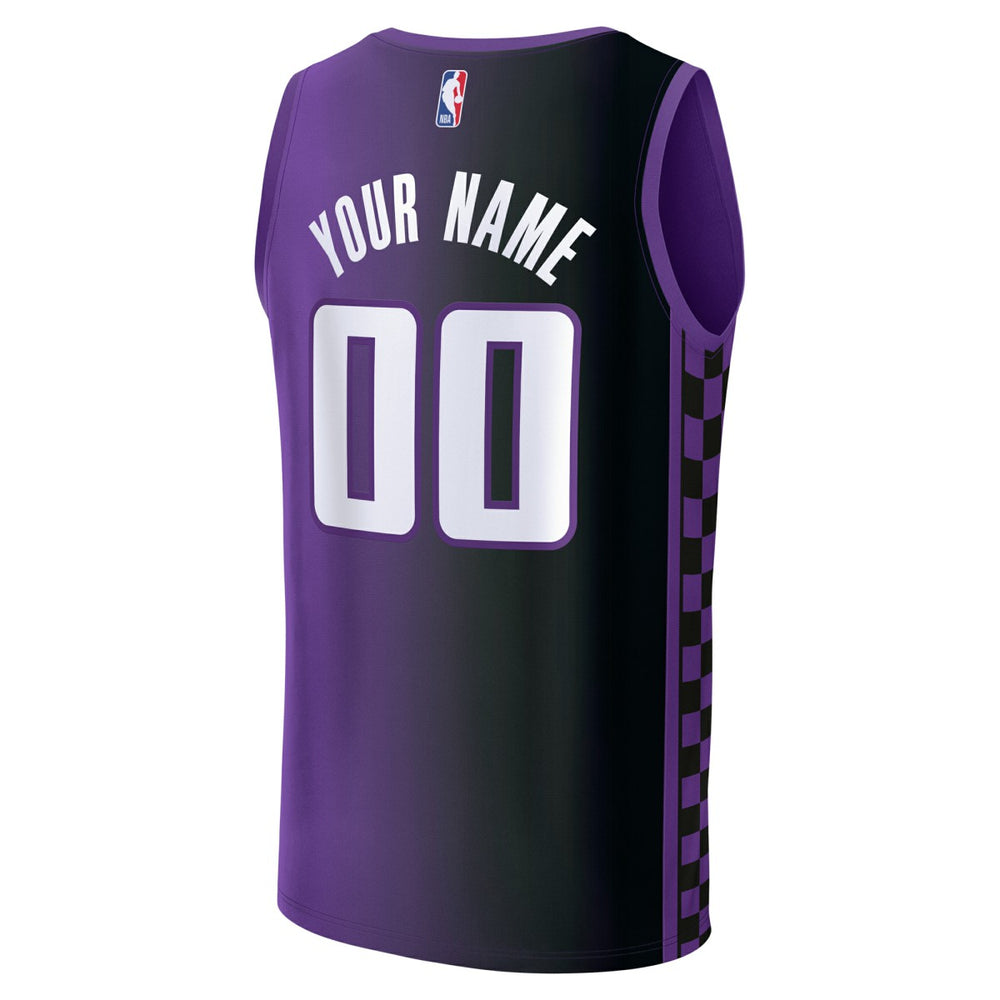 Sacramento Kings Youth Fast Break Custom Replica Jersey Purple Statement Edition - Fanatics