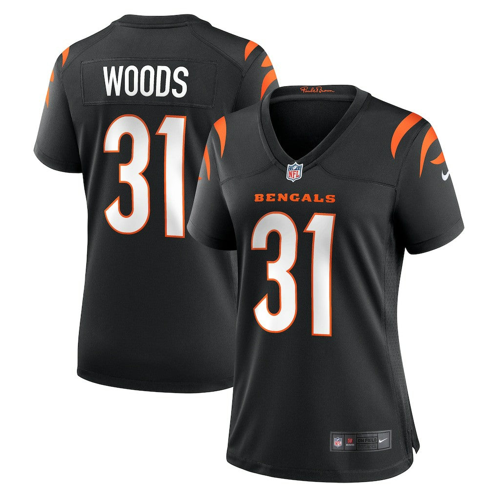 Ickey Woods Cincinnati Bengals Women's Retired Player Game Jersey - Black Jerseys
