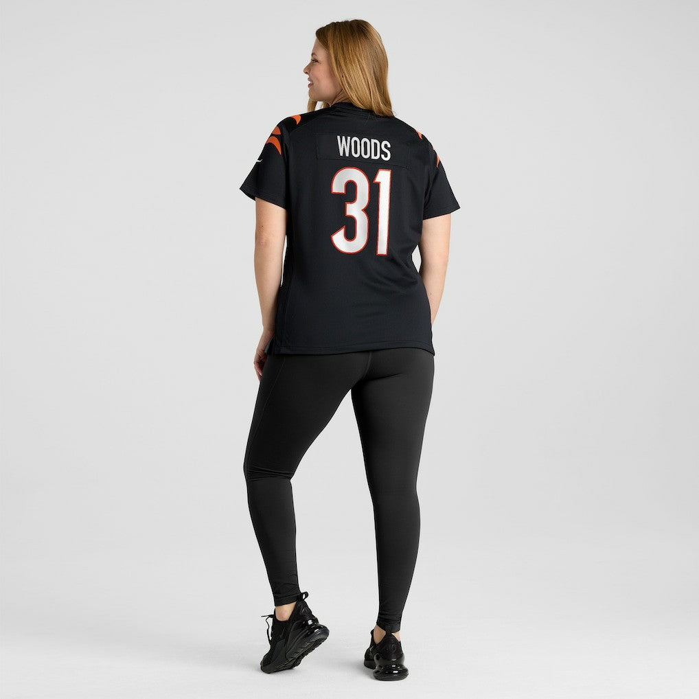 Ickey Woods Cincinnati Bengals Women's Retired Player Game Jersey - Black Jerseys