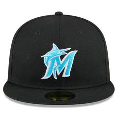 Miami Marlins New Era 2024 Father's Day 59FIFTY Fitted Hat - Black Hats