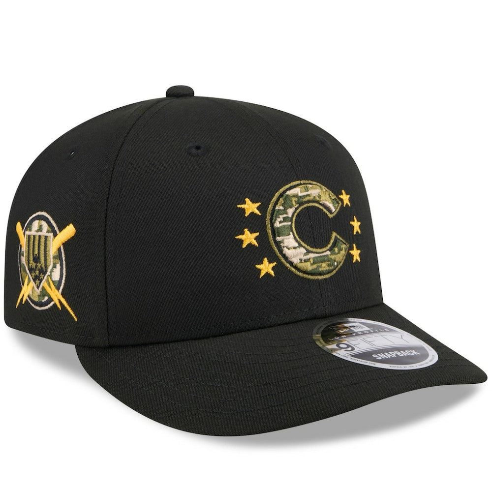 Chicago Cubs New Era 2024 Armed Forces Day Low Profile 9FIFTY Snapback Hat - Black Hats