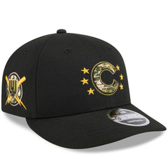 Chicago Cubs New Era 2024 Armed Forces Day Low Profile 9FIFTY Snapback Hat - Black Hats