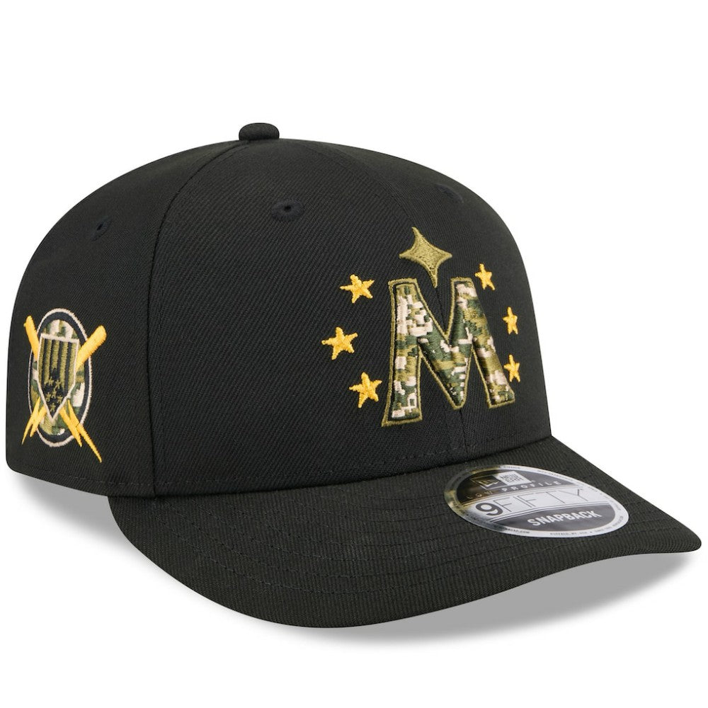 Minnesota Twins New Era 2024 Armed Forces Day Low Profile 9FIFTY Snapback Hat - Black Hats
