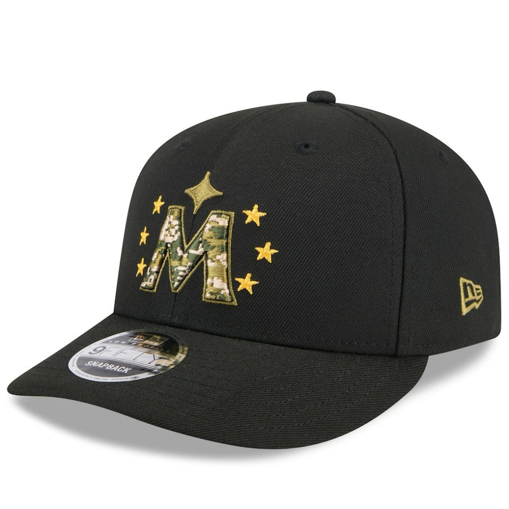Minnesota Twins New Era 2024 Armed Forces Day Low Profile 9FIFTY Snapback Hat - Black Hats