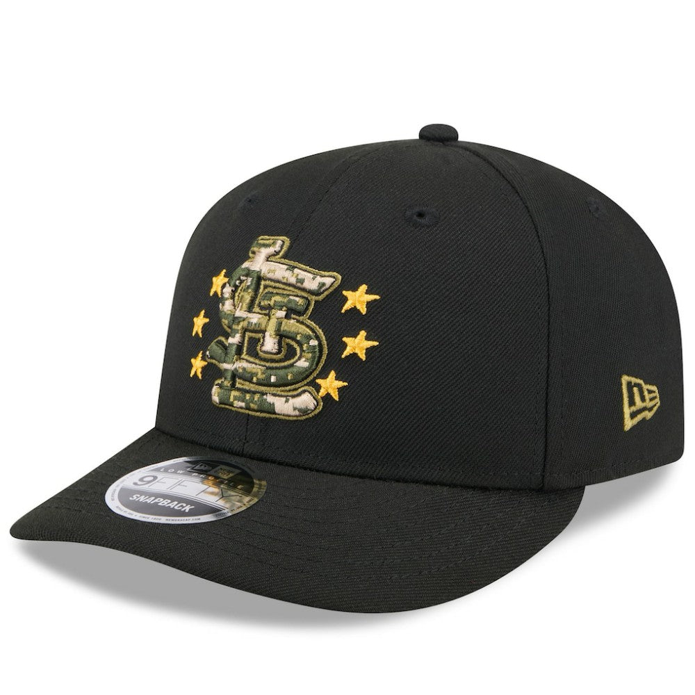 St. Louis Cardinals New Era 2024 Armed Forces Day Low Profile 9FIFTY Snapback Hat - Black Hats