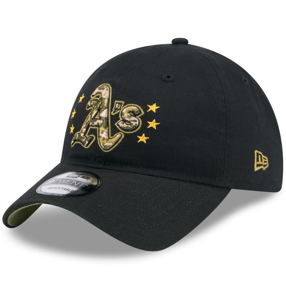 Athletics New Era 2024 Armed Forces Day 9TWENTY Adjustable Hat - Black Hats
