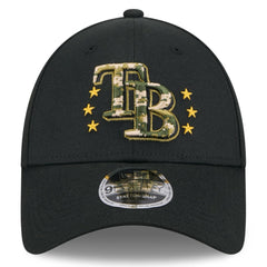 Tampa Bay Rays New Era 2024 Armed Forces Day 9FORTY Adjustable Hat - Black Hats