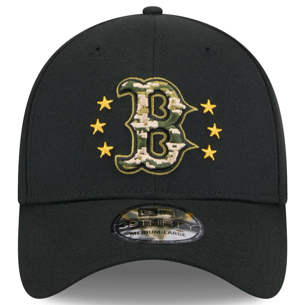 Boston Red Sox New Era 2024 Armed Forces Day 39THIRTY Flex Hat - Black Hats