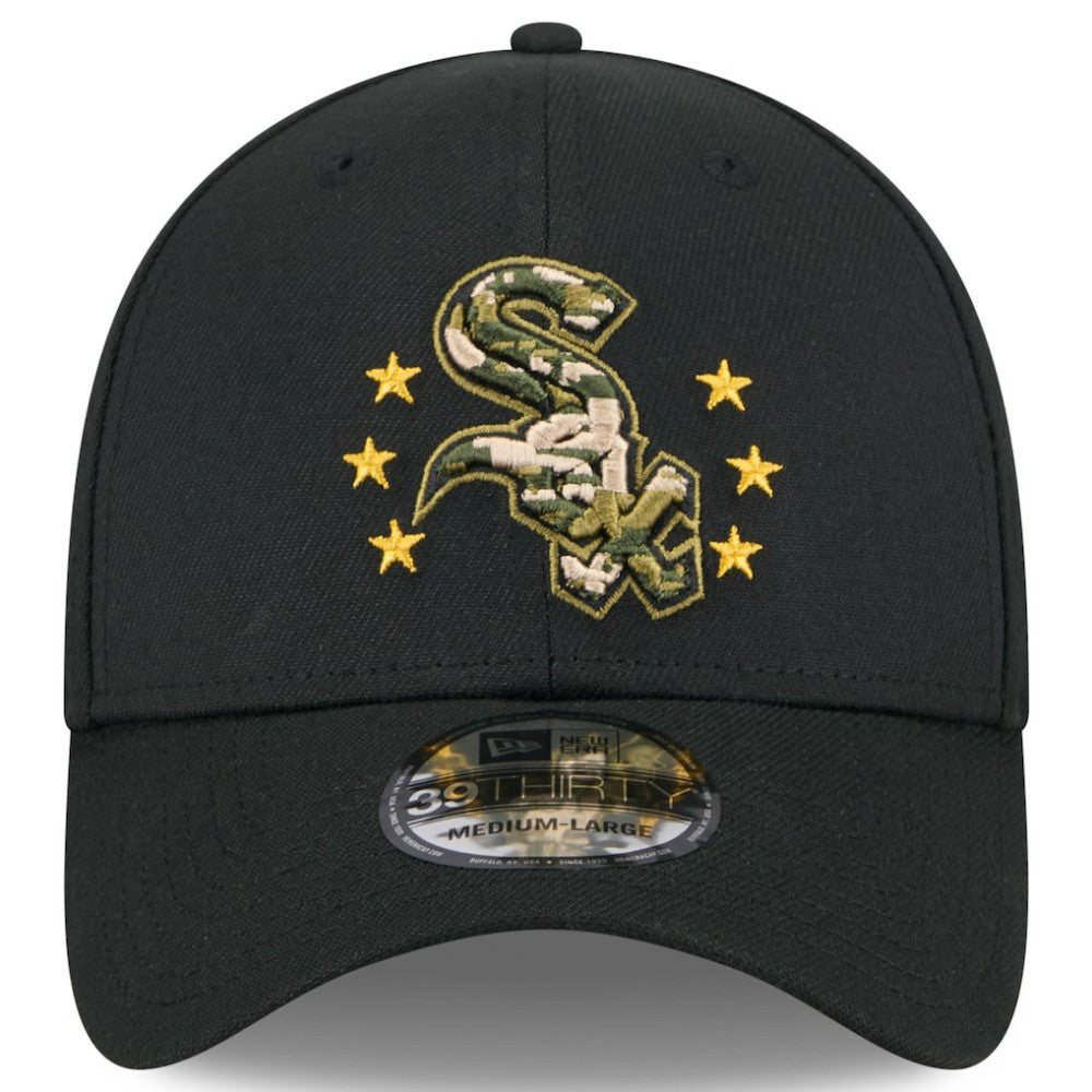 Chicago White Sox New Era 2024 Armed Forces Day 39THIRTY Flex Hat - Black Hats