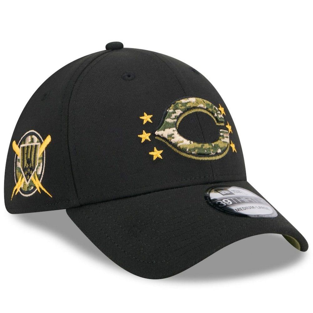 Cincinnati Reds New Era 2024 Armed Forces Day 39THIRTY Flex Hat - Black Hats