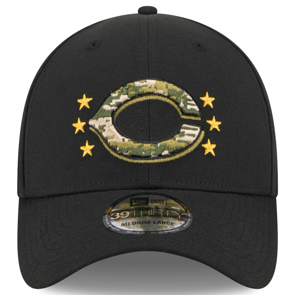 Cincinnati Reds New Era 2024 Armed Forces Day 39THIRTY Flex Hat - Black Hats