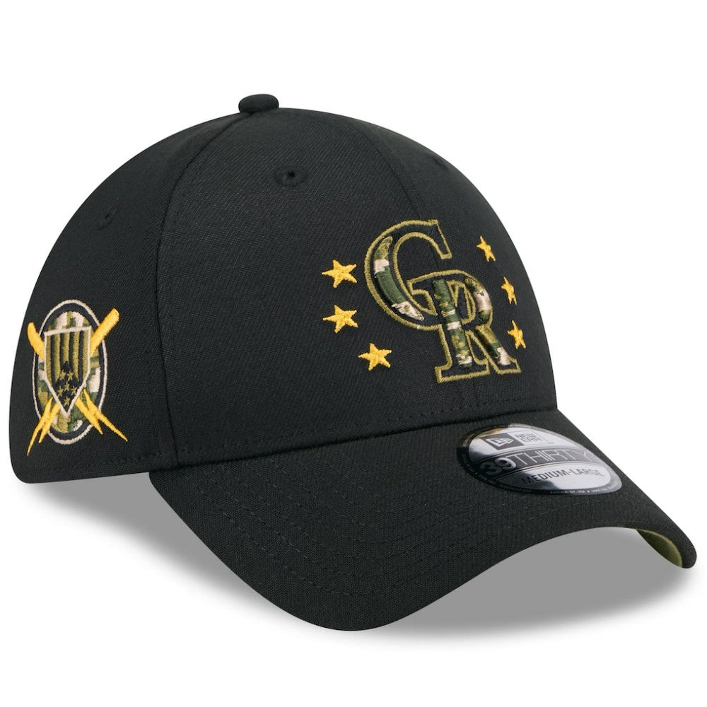 Colorado Rockies New Era 2024 Armed Forces Day 39THIRTY Flex Hat - Black Hats