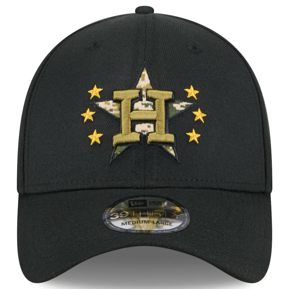Houston Astros New Era 2024 Armed Forces Day 39THIRTY Flex Hat - Black Hats