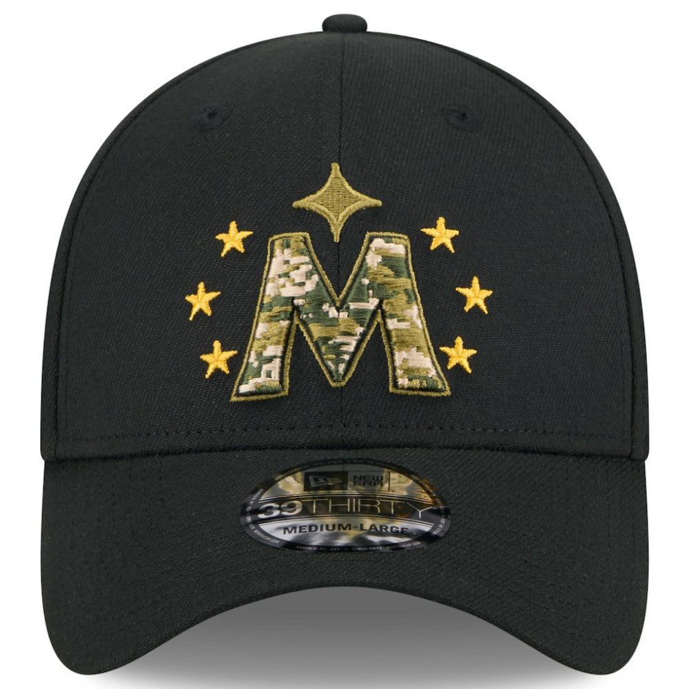 Minnesota Twins New Era 2024 Armed Forces Day 39THIRTY Flex Hat - Black Hats